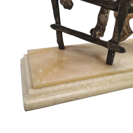 Image 1 of Antica statua francese di Bulldog Charles Valton del 1900 circa