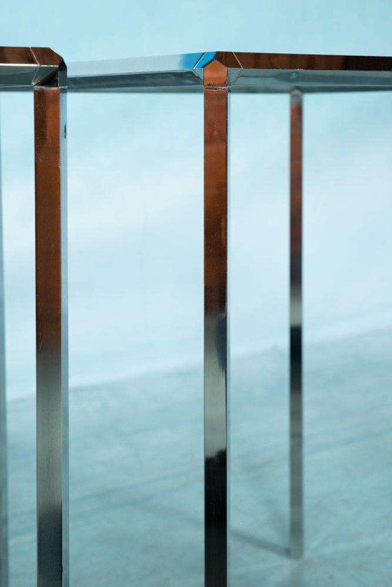 Image 1 of Tables d'appoint vintage Herman Miller verre&chrome, Converta