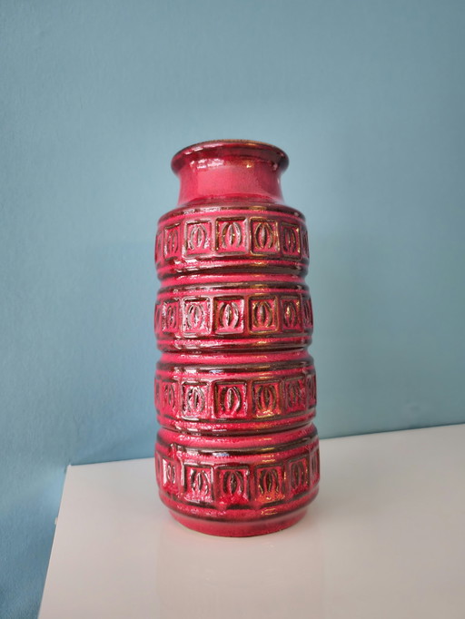 Vintage Scheurich West Germany Vase Vase Rouge