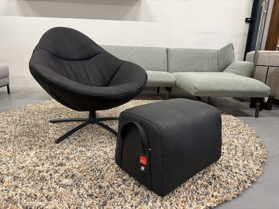 Image 1 of Sillón giratorio suave Label Vandenberg Hidde Bald Sprang negro 