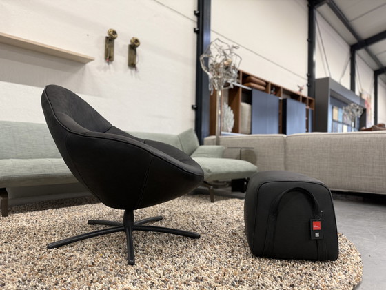 Image 1 of Sillón giratorio suave Label Vandenberg Hidde Bald Sprang negro 