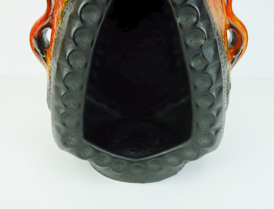 Image 1 of bougeoir bay ceramic modele no. 319 25 orange et noir