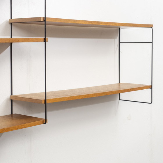 Image 1 of 60s wall shelf, string, teak