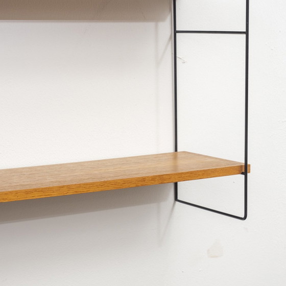 Image 1 of 60s wall shelf, string, teak