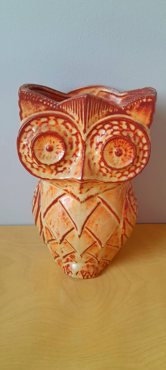 Image 1 of Zoomorphic owl vase, Sars Poteries, 1960.