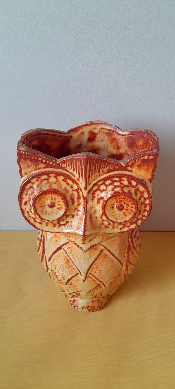 Image 1 of Zoomorphic owl vase, Sars Poteries, 1960.