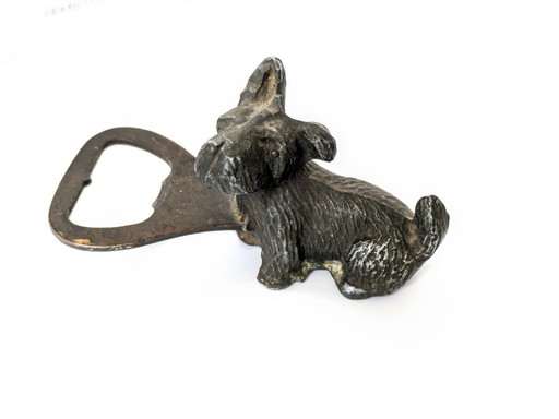 Bottle Opener | Dog Barware Scottish Terrier | Antique Cast Iron