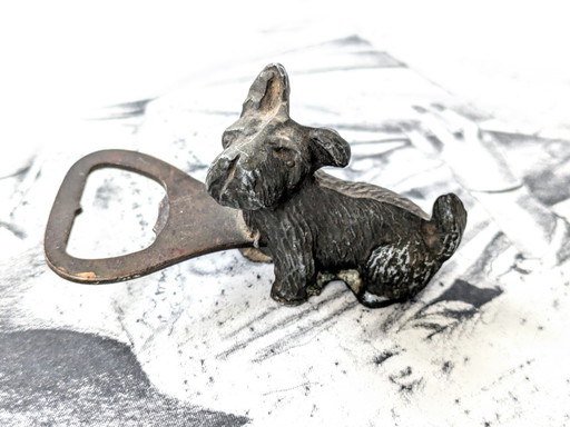 Bottle Opener | Dog Barware Scottish Terrier | Antique Cast Iron