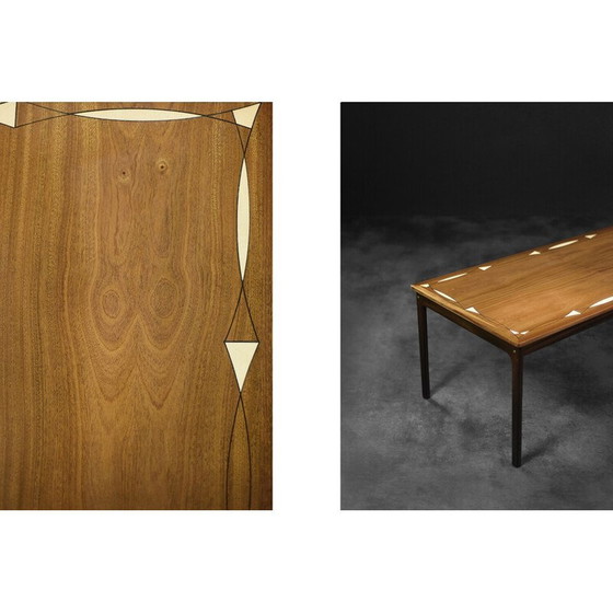 Image 1 of Vintage mahogany coffee table by Ole Wanscher for Poul Jeppesens Møbelfabrik, Denmark 1960