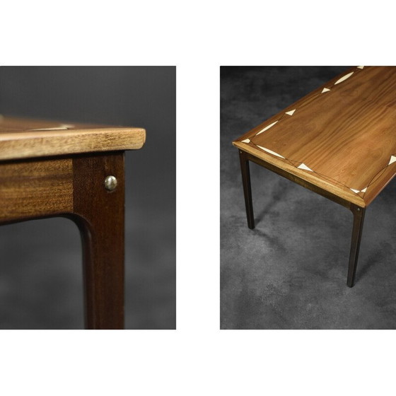 Image 1 of Vintage mahogany coffee table by Ole Wanscher for Poul Jeppesens Møbelfabrik, Denmark 1960