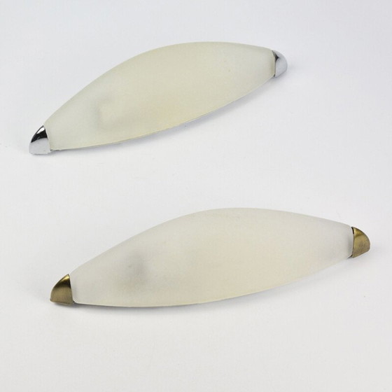 Image 1 of Pair of vintage milk glass wall lamp "Stefany" by Z. Kochanek for Karko, Poland 1980