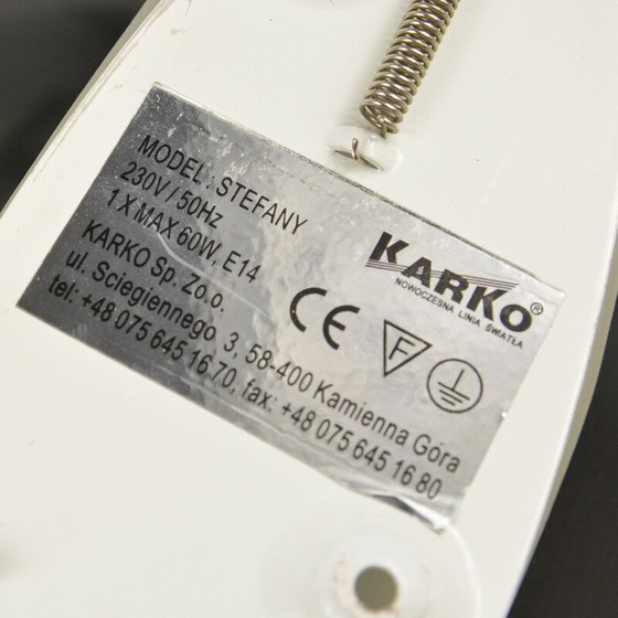Image 1 of Pair of vintage milk glass wall lamp "Stefany" by Z. Kochanek for Karko, Poland 1980