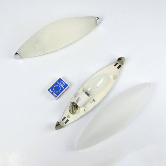Image 1 of Pair of vintage milk glass wall lamp "Stefany" by Z. Kochanek for Karko, Poland 1980