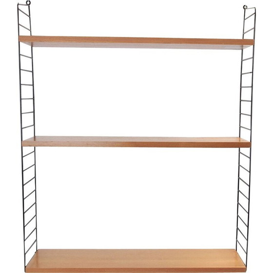 Image 1 of Vintage wall unit for Nisse Strinning in teak and metal 1950