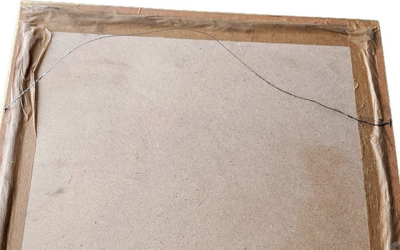 Image 1 of Egyptian Vintage Needlework Tapestry Embroidery Image With Golden Wooden Frame