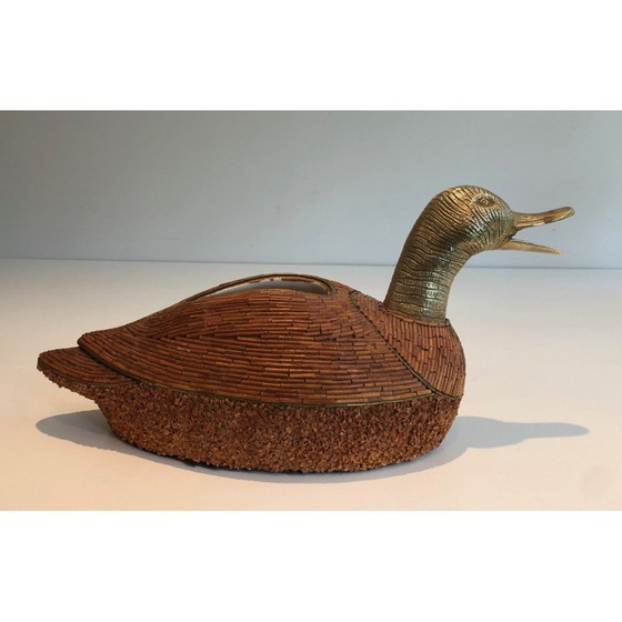 Image 1 of Vintage duck pocket in ceramic and brass by Tarzia Firenze, Italy 1970