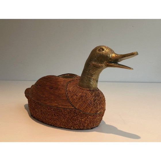 Image 1 of Vintage duck pocket in ceramic and brass by Tarzia Firenze, Italy 1970