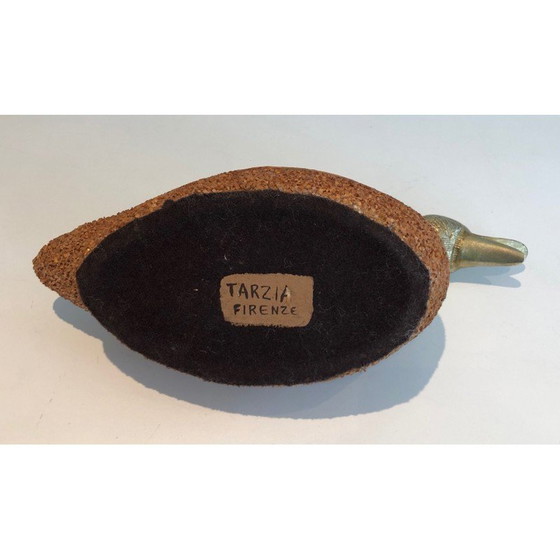 Image 1 of Vintage duck pocket in ceramic and brass by Tarzia Firenze, Italy 1970