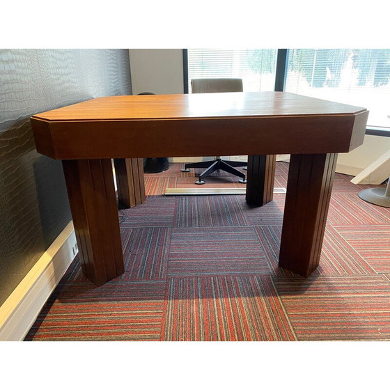 Image 1 of Vintage dining table Henri Rapin in mahogany Art Nouveau Art Deco