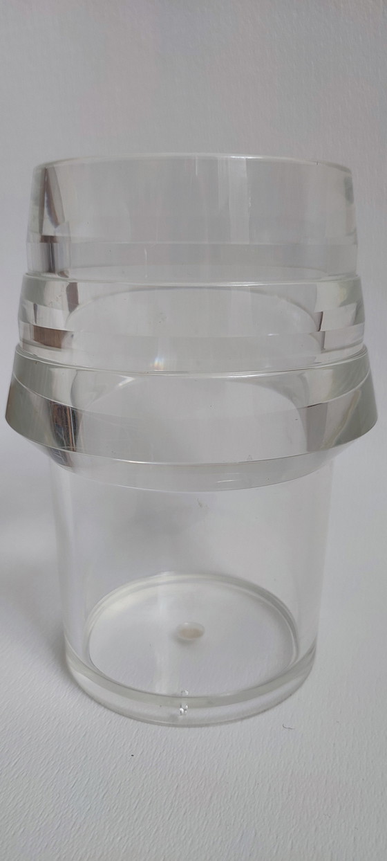 Image 1 of Alfio di Bella Design Wine Champagne Cooler Transparent Lucite Acrylic Vase