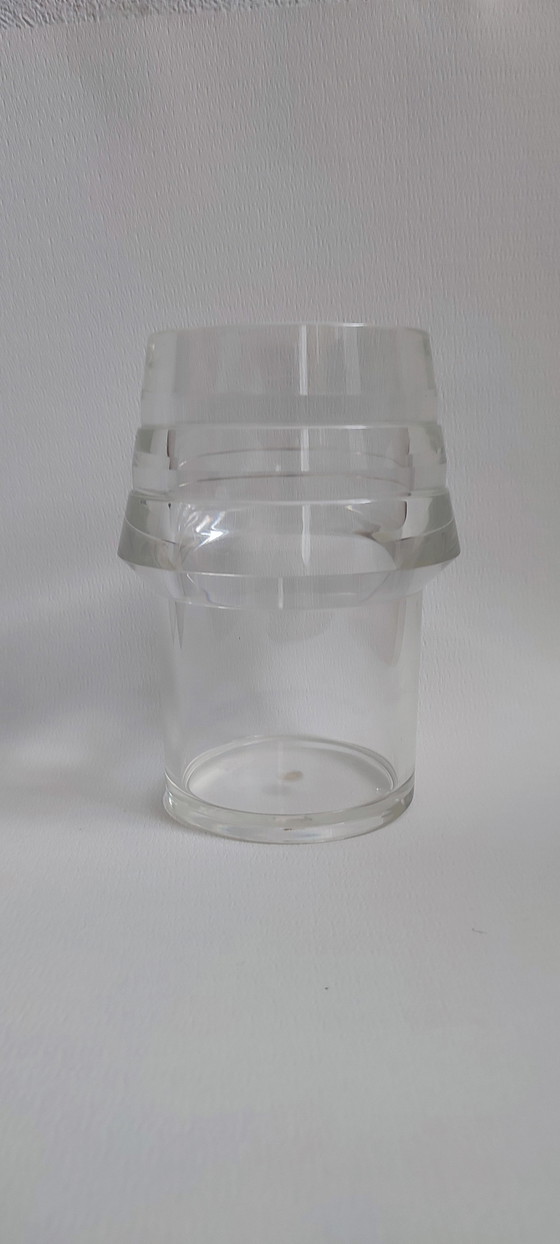 Image 1 of Alfio di Bella Design Wine Champagne Cooler Transparent Lucite Acrylic Vase