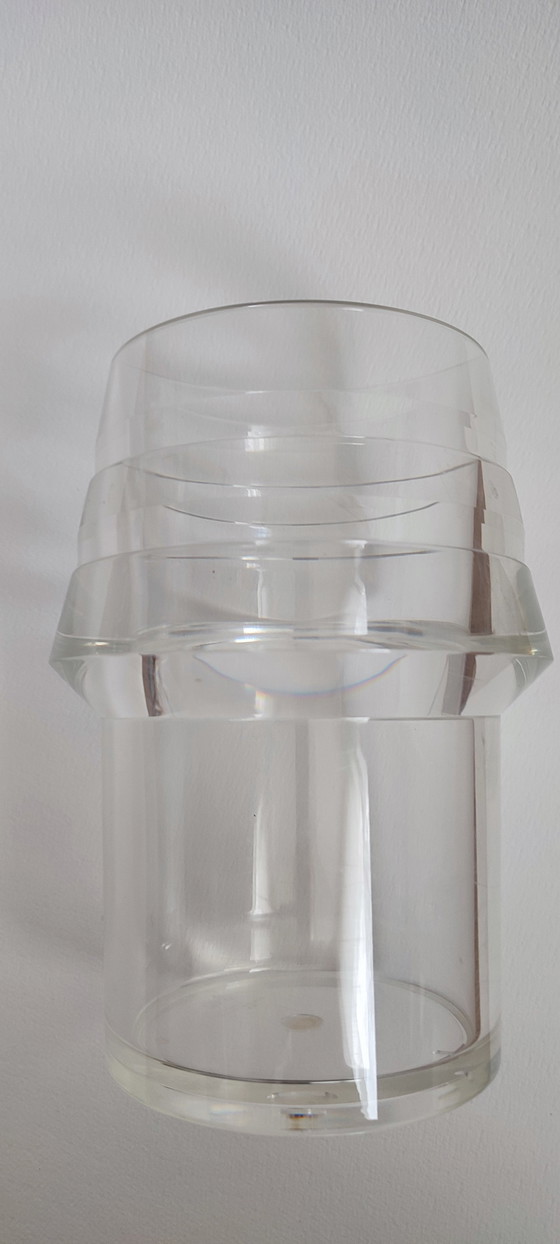 Image 1 of Alfio di Bella Design Wine Champagne Cooler Transparent Lucite Acrylic Vase