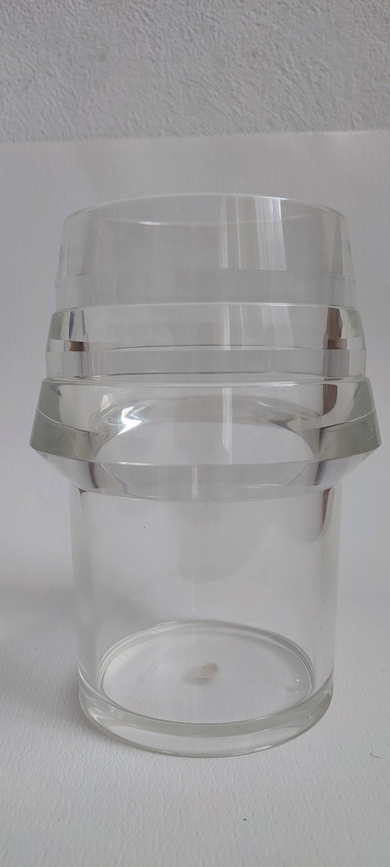 Image 1 of Alfio di Bella Design Wine Champagne Cooler Transparent Lucite Acrylic Vase