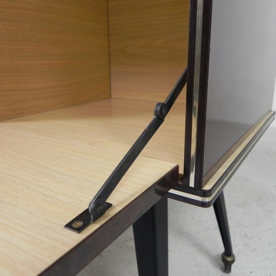 Image 1 of Vintage drinks cabinet, bar on casters, 1960s