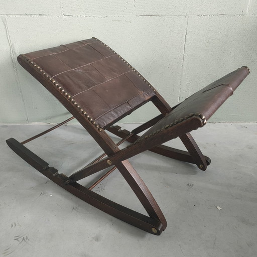 1970s Oak/Leather Footstool