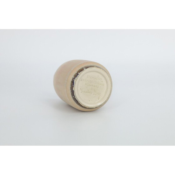 Image 1 of Vintage sandstone collectible vase by Gunnar Borg for Höganäs Ceramics, Sweden 1960