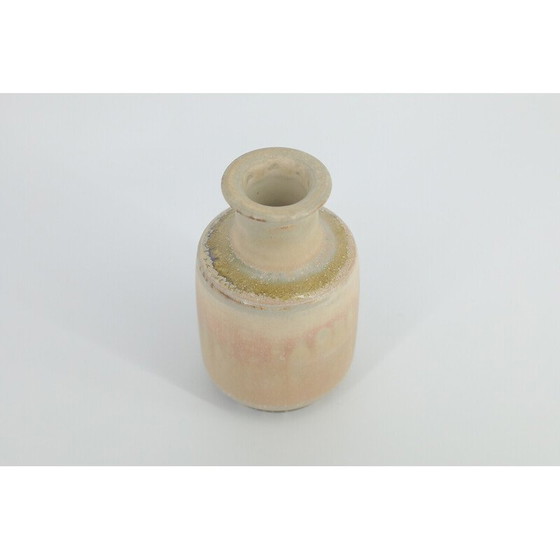 Image 1 of Vintage sandstone collectible vase by Gunnar Borg for Höganäs Ceramics, Sweden 1960