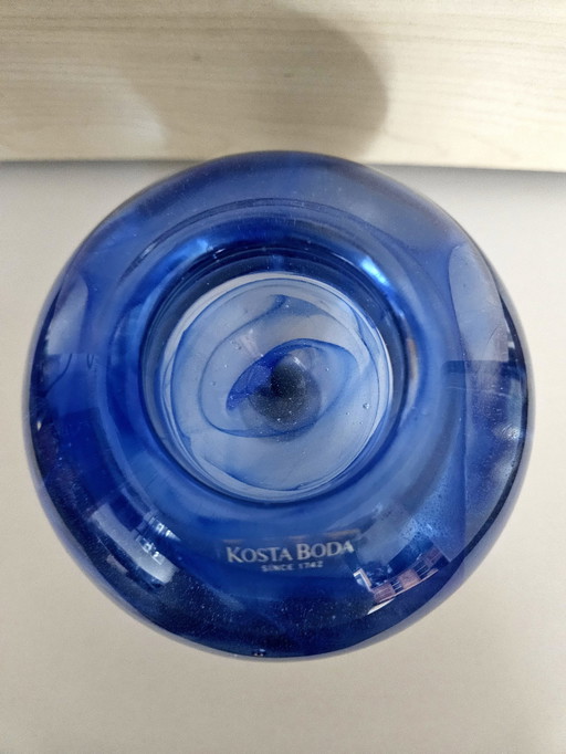 Kosta Boda "Blue Moon" Tea Light Holder