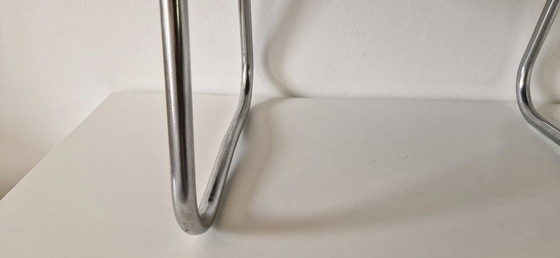 Image 1 of Tabouret Vintage Chrome et Skai