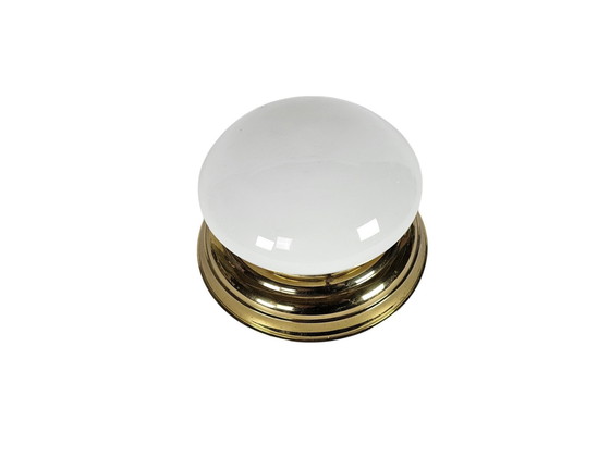 Image 1 of Dutch Design - Giso Gispen - Modello Lauritsen - Lampada da soffitto - Vetro opalino - Ottone - 2000