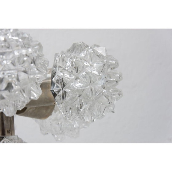 Image 1 of Lampadario vintage in vetro molato per Kamenický Šenov, Cecoslovacchia 1970