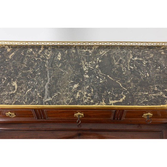 Image 1 of Vintage mahogany cylinder desk, France