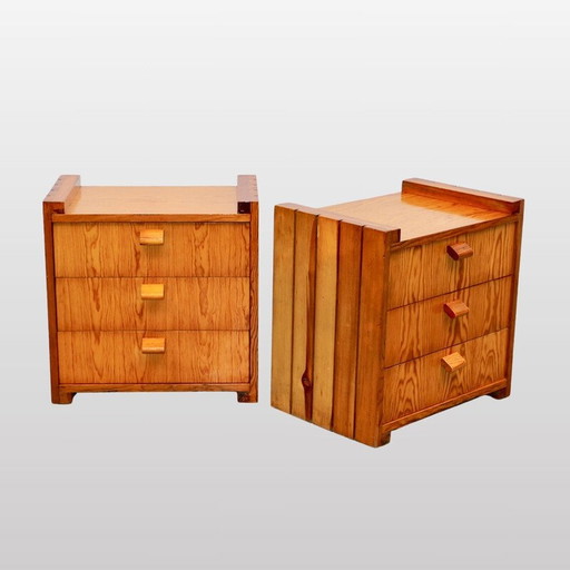 Pareja de mesitas de noche vintage de Jordi Casablancas, España 1971