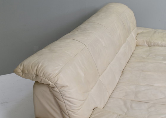 Image 1 of Rolf Benz 3-seat sofa in Ivory Cream Leather - Germany, circa 1980-1990