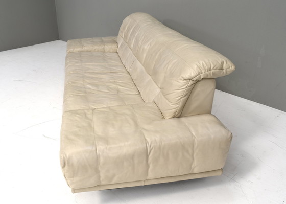 Image 1 of Rolf Benz 3-seat sofa in Ivory Cream Leather - Germany, circa 1980-1990