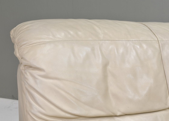 Image 1 of Rolf Benz 3-seat sofa in Ivory Cream Leather - Germany, circa 1980-1990