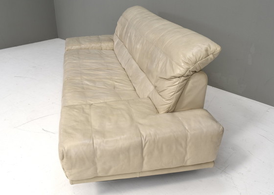 Image 1 of Rolf Benz 3-seat sofa in Ivory Cream Leather - Germany, circa 1980-1990