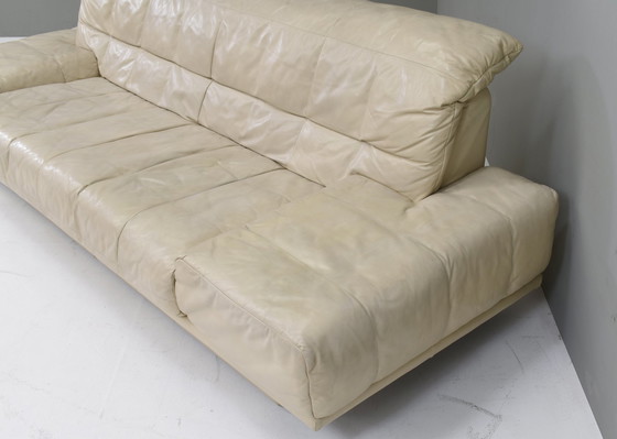 Image 1 of Rolf Benz 3-seater sofa in ivory cream leather - Germany, circa 1980-1990