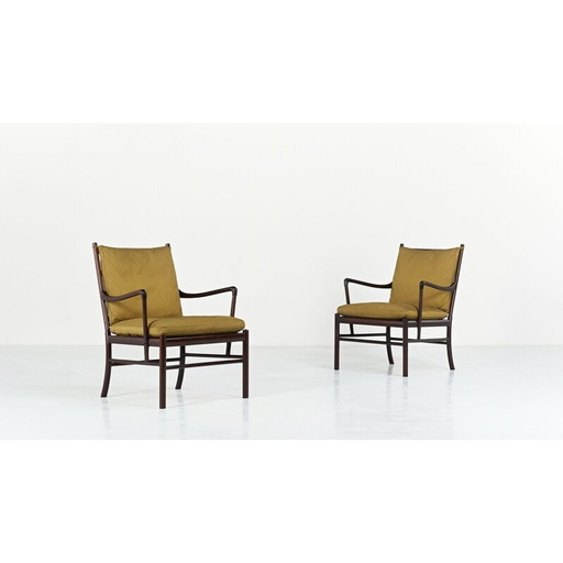 Pair of vintage armchairs PJ149 by Ole Wanscher for Poul Jeppesen, Denmark