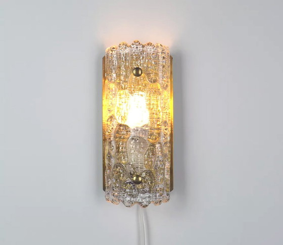 Image 1 of Glass Design Wall Lamp Gefion, Orrefors 1960's