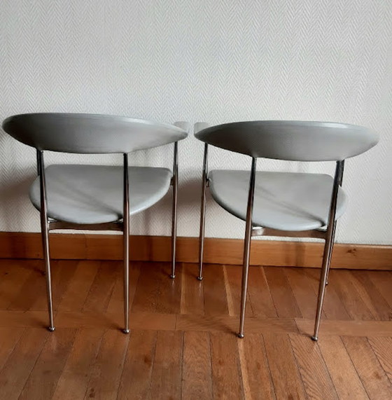 Image 1 of 2x P40 Vegni and Gualtierotti design chairs for Fasem, 1980