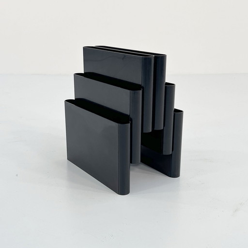 Black Magazine Rack By Giotto Stoppino For Kartell, 1970S