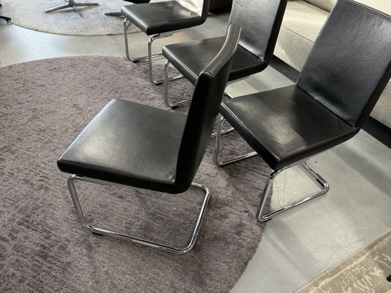 Image 1 of 4 Rolf Benz 620 Dining Chair Black Leather