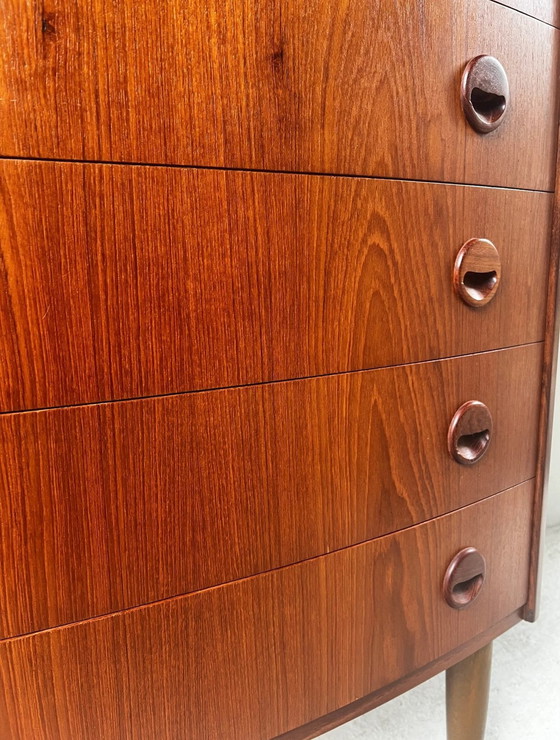 Image 1 of Danish Design Teak Chest of Drawers Round Front Solid Wood