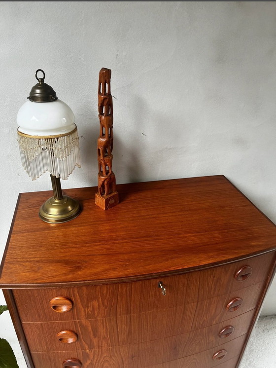 Image 1 of Danish Design Teak Chest of Drawers Round Front Solid Wood