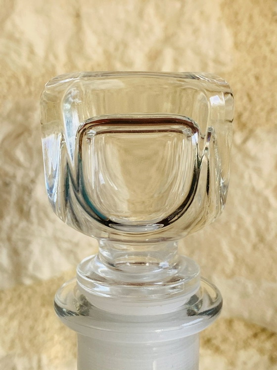 Image 1 of Decantador de whisky de cristal con 6 vasos de Luigi Bormioli, década de 1970, juego de 7